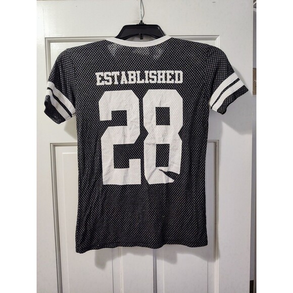 Walt Disney Mickey Mouse Jersey Style T-Shirt Size Womens Small 28 Established - Picture 5 of 9